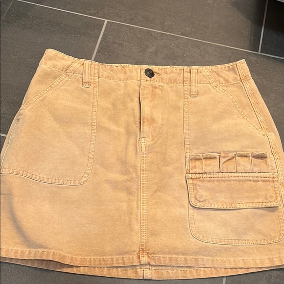 Hudson viper denim Tan Mini Skirt sz 28 - Picture 1 of 5
